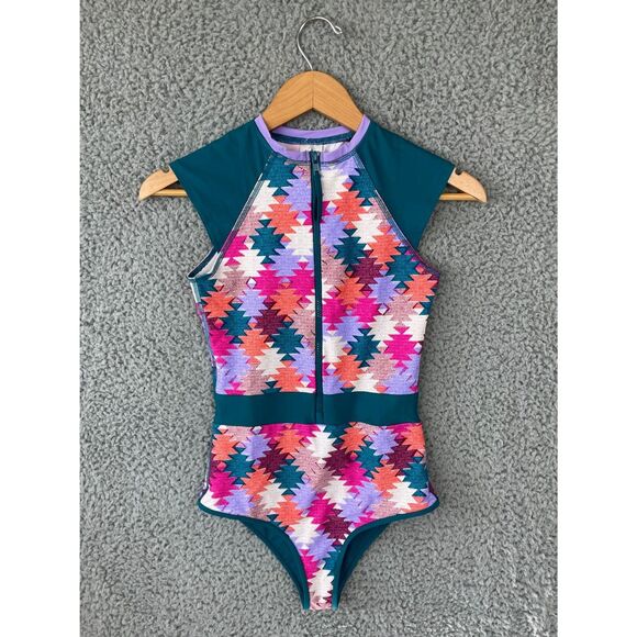 NWT Body Glove Stand Up Zip Front Paddle One-Piece Swimsuit UPF 50+ US XS - Picture 3 of 5